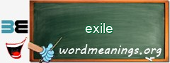 WordMeaning blackboard for exile